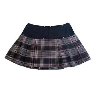 90s super low fat mini skirt